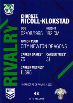 2023 NRL Traders Rivalry #48 Charnze Nicoll-Klokstad Back